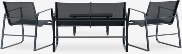 Lounge-Set HORNSLET 4Pers. schwarz