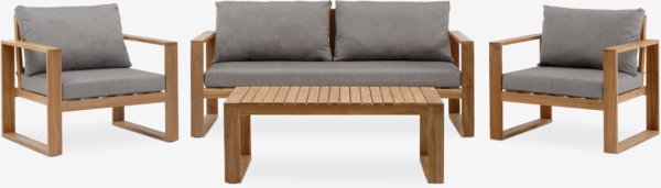 Loungeset LILLEHOLM 4,5-sits teak