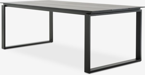 SONNERUP Tavolo L215 cm grigio + 4 ILDERHUSE Sedie nero