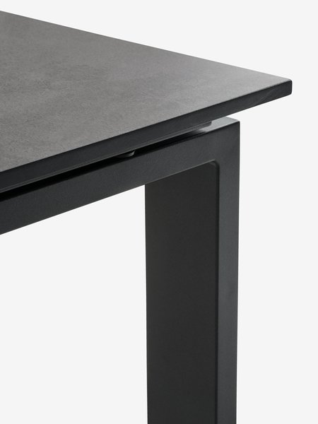 SONNERUP L215 table gis + 4 ILDERHUSE chaises noir