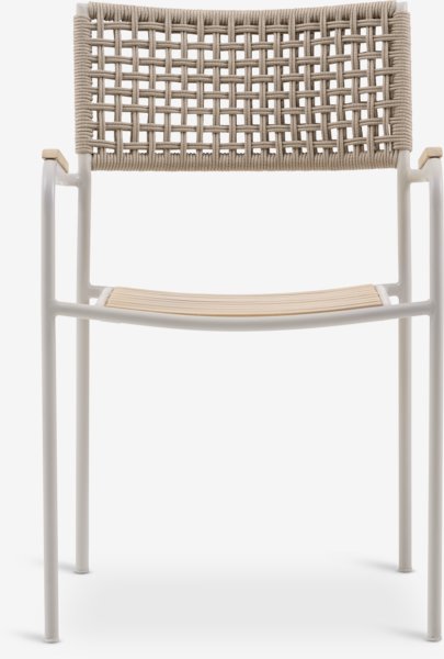 SANDVIG Ø120 tafel + 4 AJSTRUP stoelen beige