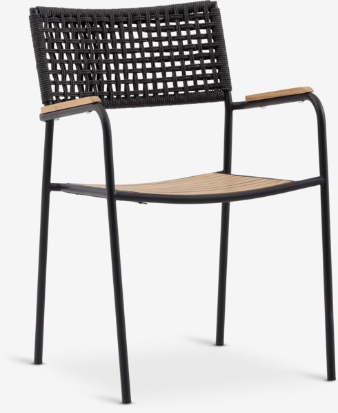 LANGET L207 bord + 4 AJSTRUP stol svart