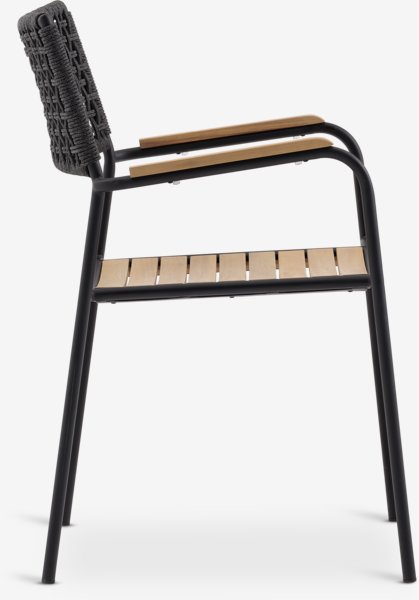 LANGET L207 bord + 4 AJSTRUP stol svart