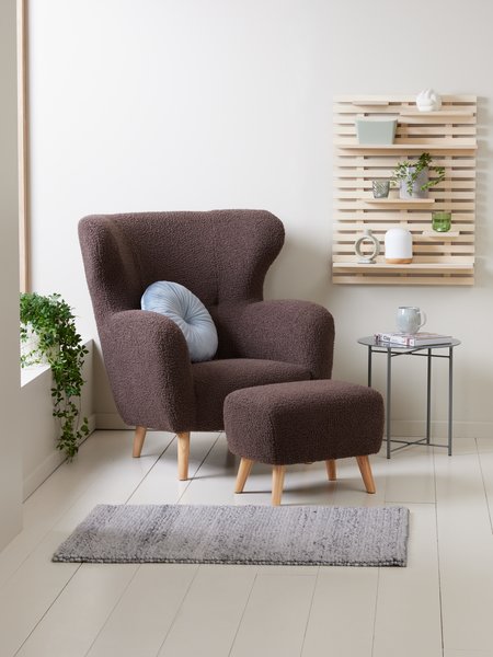 Fauteuil VILDSUND bruine stof