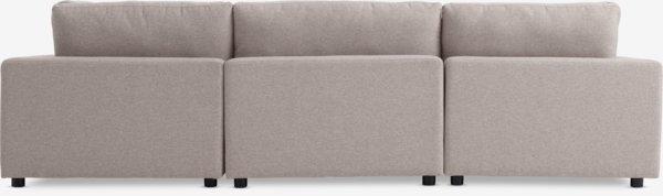 Modulares Sofa LUNDBY Chaiselongue Stoff sand