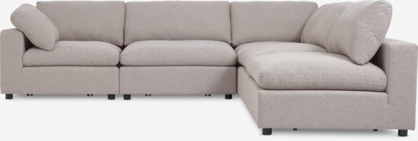 Modular sofa LUNDBY open end sand fabric