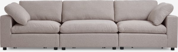 Modulares Sofa LUNDBY 3-Sitzer Stoff sand