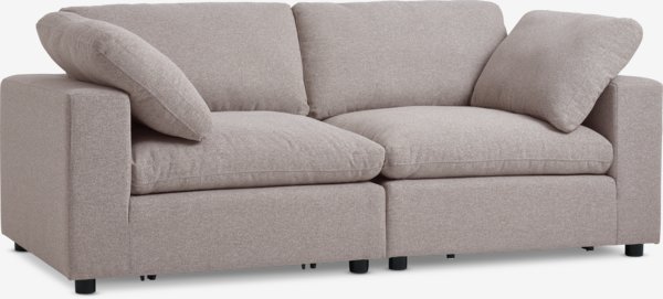 Modular sofa LUNDBY 2 seater sand fabric