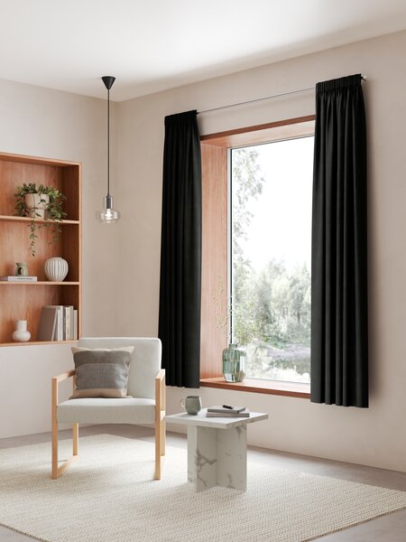 Gardin ljusdämpande AMUNGEN 1x140x175 svart