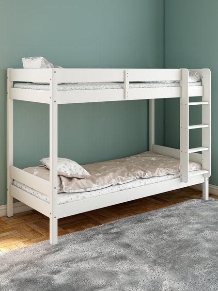 Bunk bed VESTERVIG 2x90x200 incl. ladder white