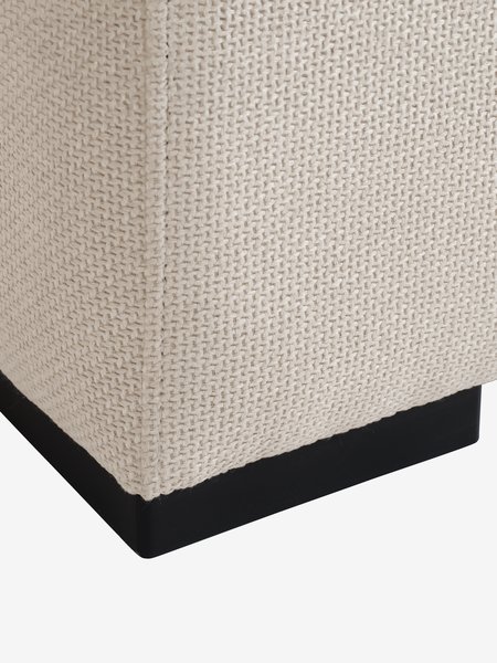 Canapé ALLESE méridienne droite tissu beige