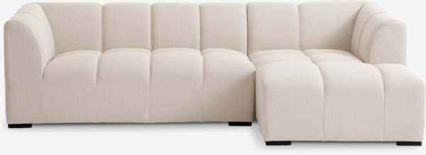 Sofa m/sjeselong ALLESE høyre beige stoff