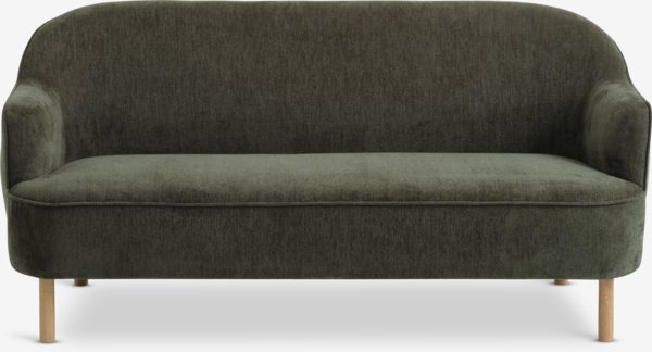 Sofa BREDAL 2,5-pers. olivengrønt stof/egefarve