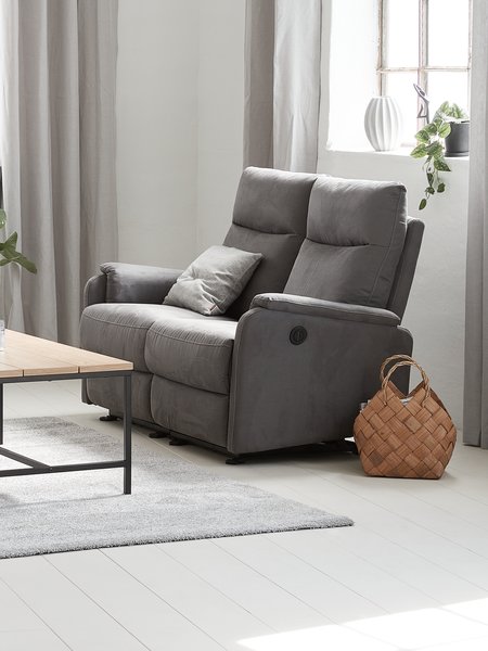 Canapé inclinable ABILDSKOV tissu gris