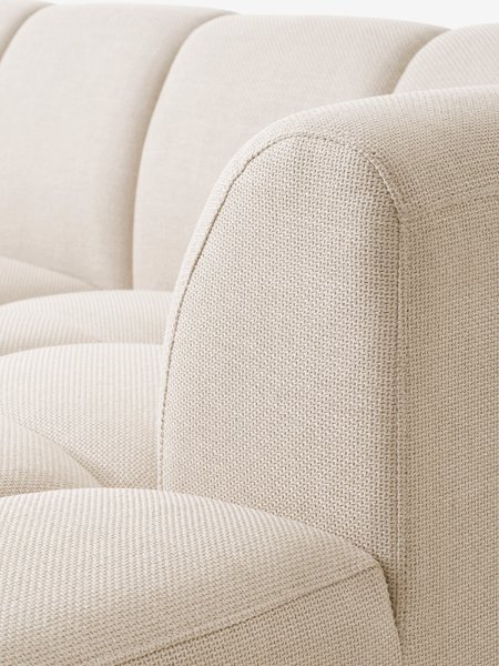 Canapé ALLESE avec méridienne droite tissu beige