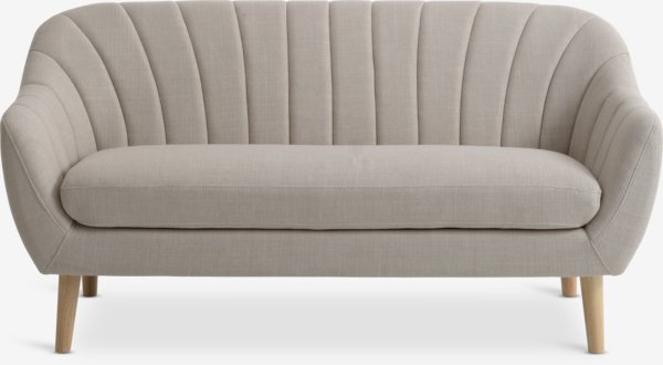 Sofa EGEDAL 2.5-Sitzer Stoff beige/eichefarben