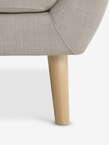 Soffa EGEDAL 2,5-sits beige tyg/ekfärgad