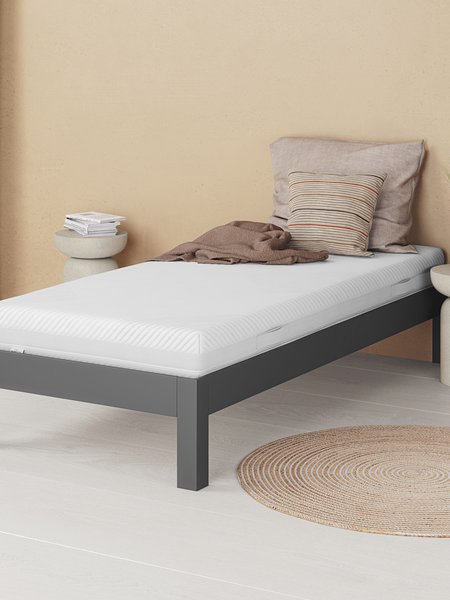 Bed frame KILDEN Single dark grey