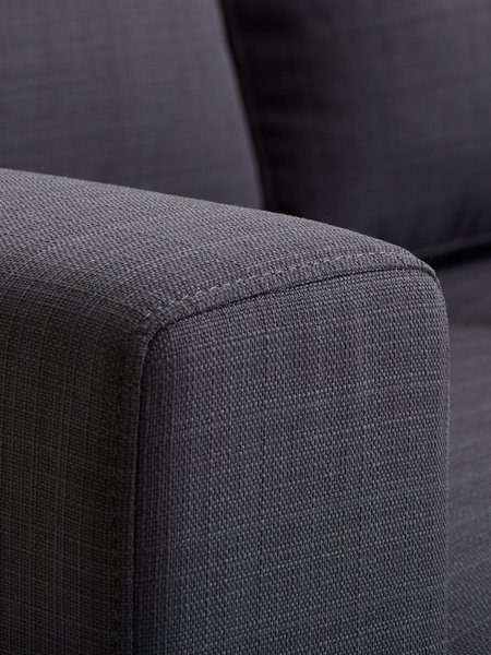 Sofa EGENSE 2-Sitzer Stoff dunkelgrau