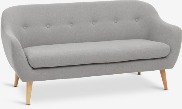 Sofa EGEDAL 2.5-seater light grey fabric