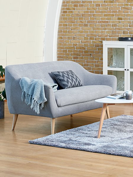 Sofa EGEDAL 2.5-seater light grey fabric