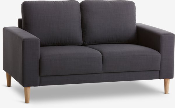 Sofa EGENSE 2-Sitzer Stoff dunkelgrau