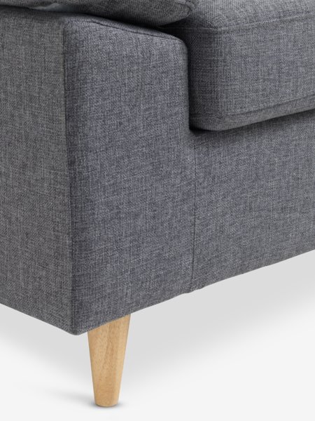 Sofa GEDVED Chaiselongue grau