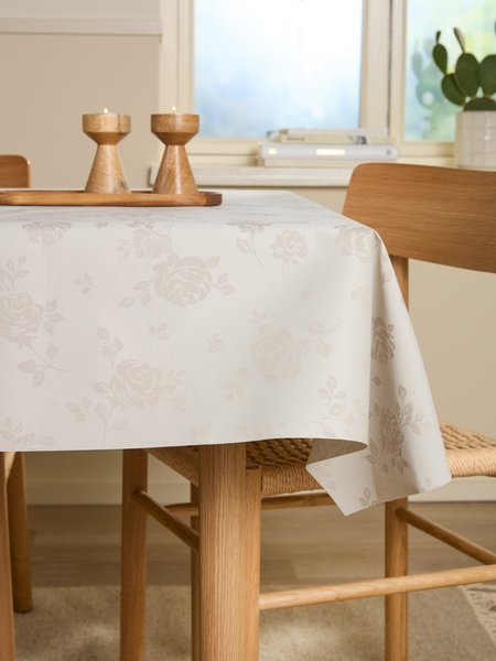 Coated tablecloth SMULTRON 135cm beige