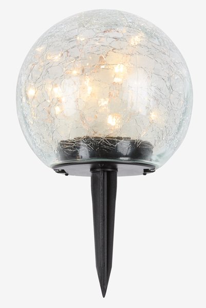 Solární lampa HAVSVALE Ø15xV25 cm čirá