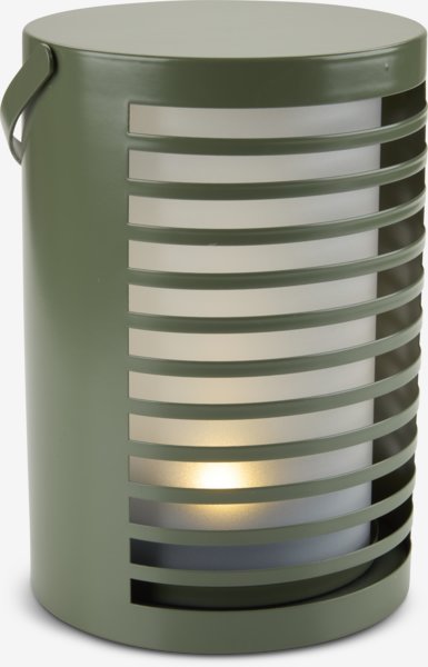 Lampe à piles HAVTERNE Ø16xH22cm vert olive