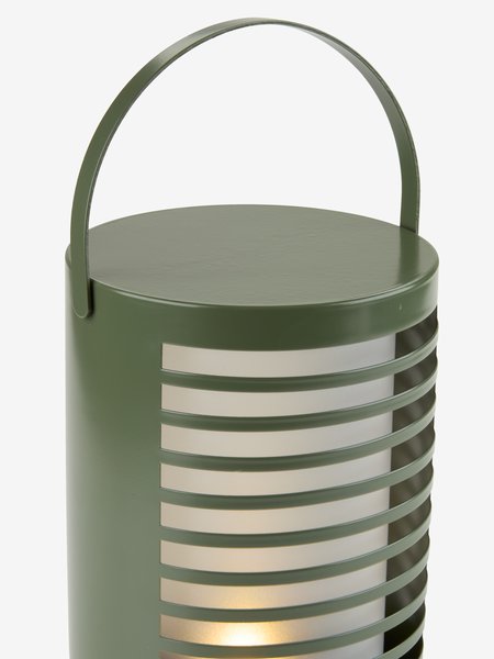 Lampe à piles HAVTERNE Ø16xH22cm vert olive