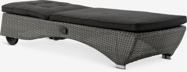 Шезлонг OUTRUP 59x195см сірий