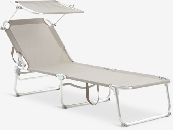 Sun lounger TORSBAKKE W57xL193 sand