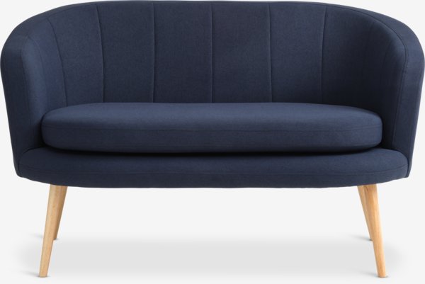 Sofa GISTRUP 2 seater dark blue fabric