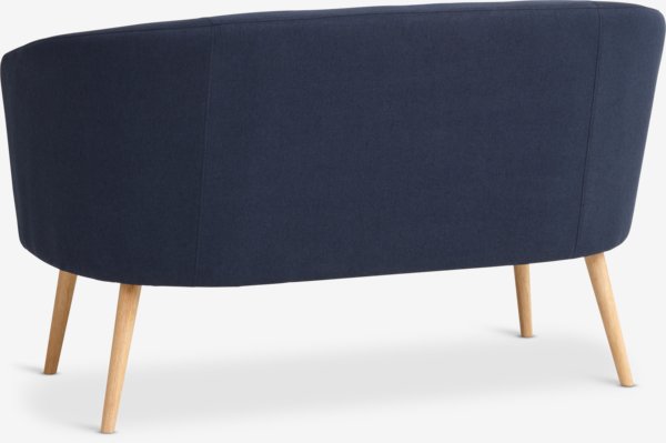 Sofa GISTRUP 2 seater dark blue fabric