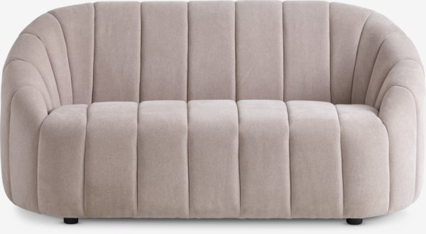 Sofa HUNDIGE 2 seater beige fabric