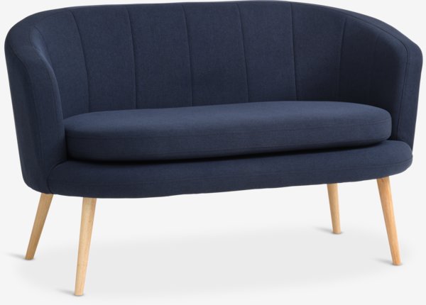 Sofa GISTRUP 2 seater dark blue fabric