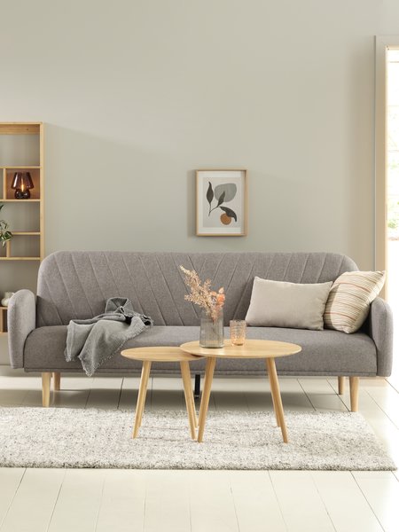 Tables gigognes MUNKEBO Ø55/Ø45 coloris chêne 2pcs