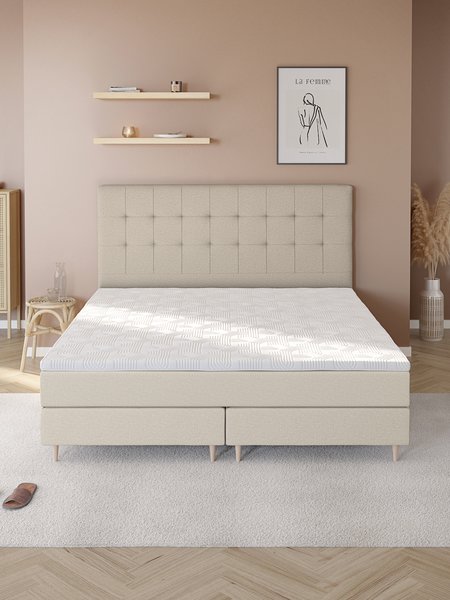 Kontinentalsäng 160x200cm NEVLA GC5 sand-91 DREAMZONE