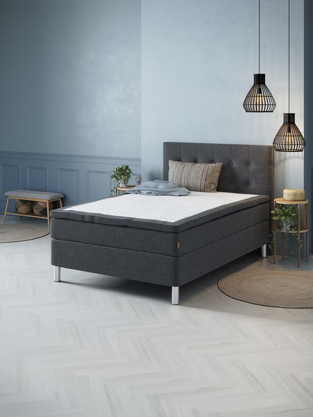 Jenkkisänky 140x200 SOKNA GC35 harmaa-40 PU DREAMZONE