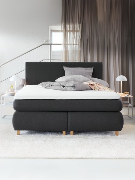 Boxspringbett 180x200cm ANDELVA GC45 grau-41 DZ