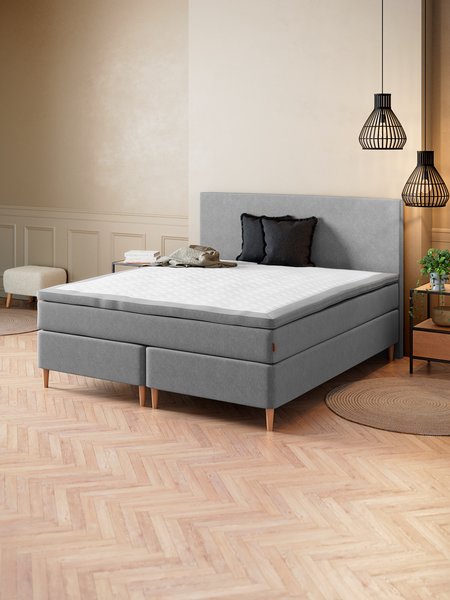 Kontinentalsäng 180x200cm HEMLA GC75 grå-23 memory