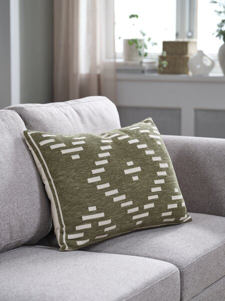 Cushion KROKUS 40x60 Chenille Green/Beige