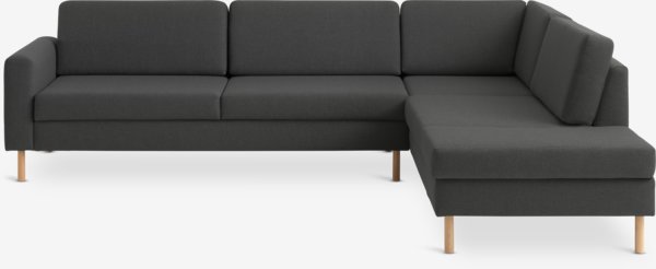 Sofa SVALBARD Ecke offen rechts dunkelgrau