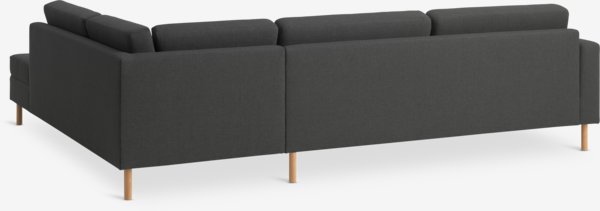 Sofa SVALBARD Ecke offen rechts dunkelgrau