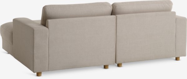 Sofa TORNEMARK Chaiselongue Stoff beige