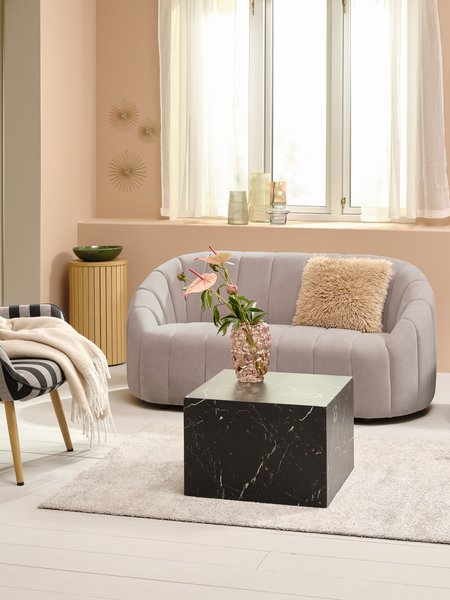 Sofa HUNDIGE 2-seter beige stoff