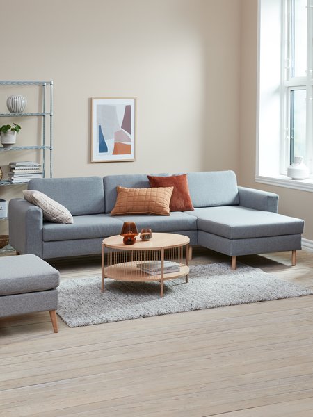 Sofa SVALBARD Chaiselongue hellgrau