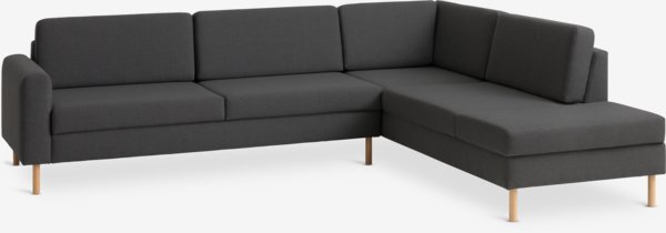 Sofa SVALBARD Ecke offen rechts dunkelgrau