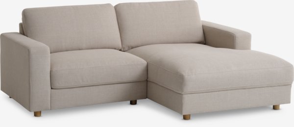 Sofa TORNEMARK Chaiselongue Stoff beige